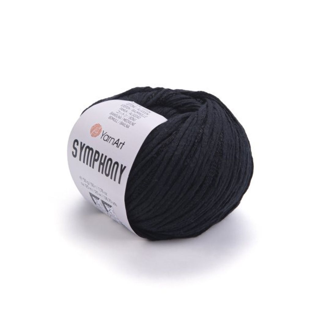 YarnArt Symphony příze 50 g / 280 m - barva 2126 černá - Obrázek produktu 