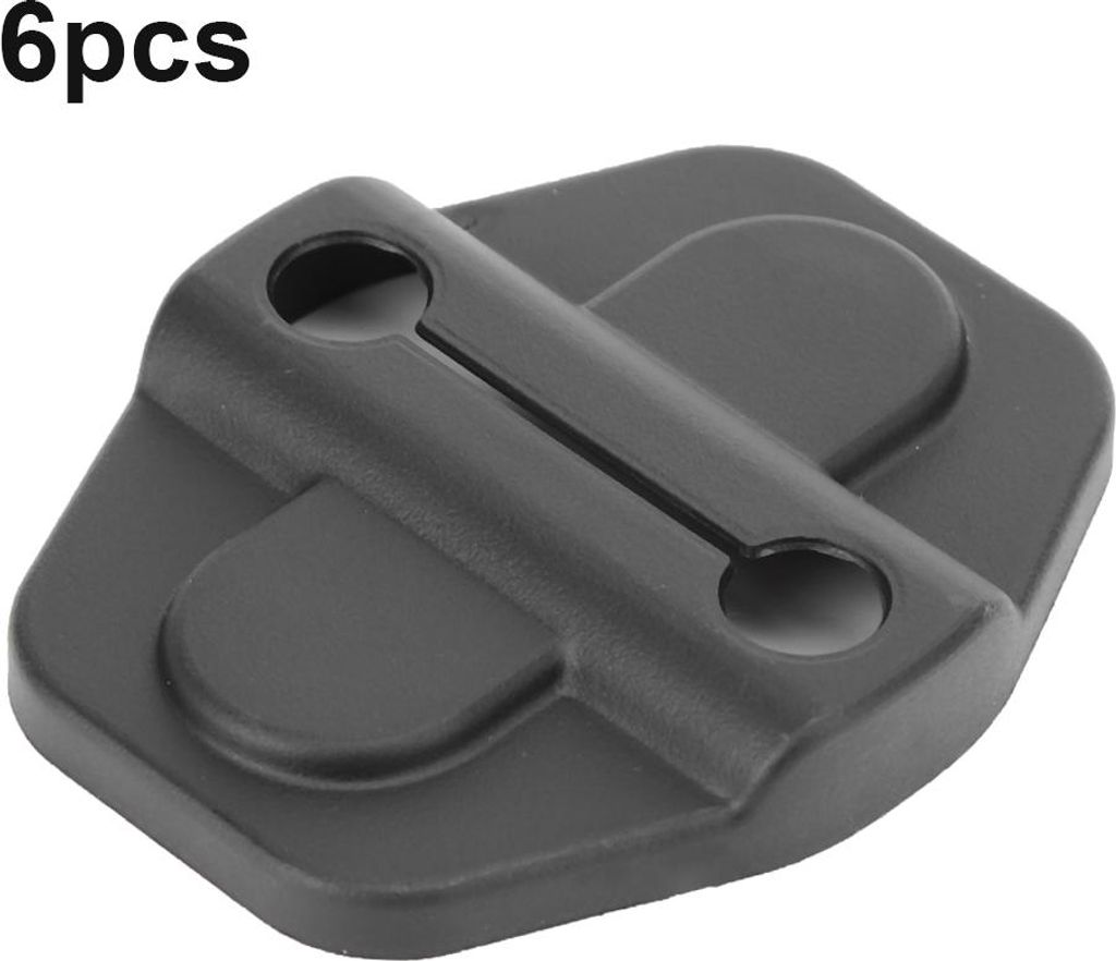 6 Stück Autotürschloss-Dekorationsverkleidung, schwarzer Aufkleber, passend für Jeep Wrangler JL 2018–2019