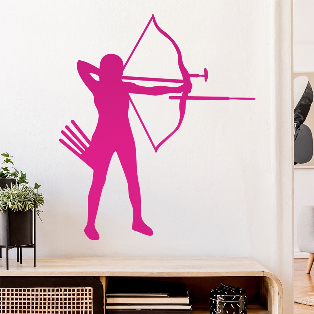 Bogenschießen Bogensport Wandtattoo Wandaufkleber Wall Sticker - Dekoration, Küche, Wohnzimmer, Schlafzimmer, Badezimmer