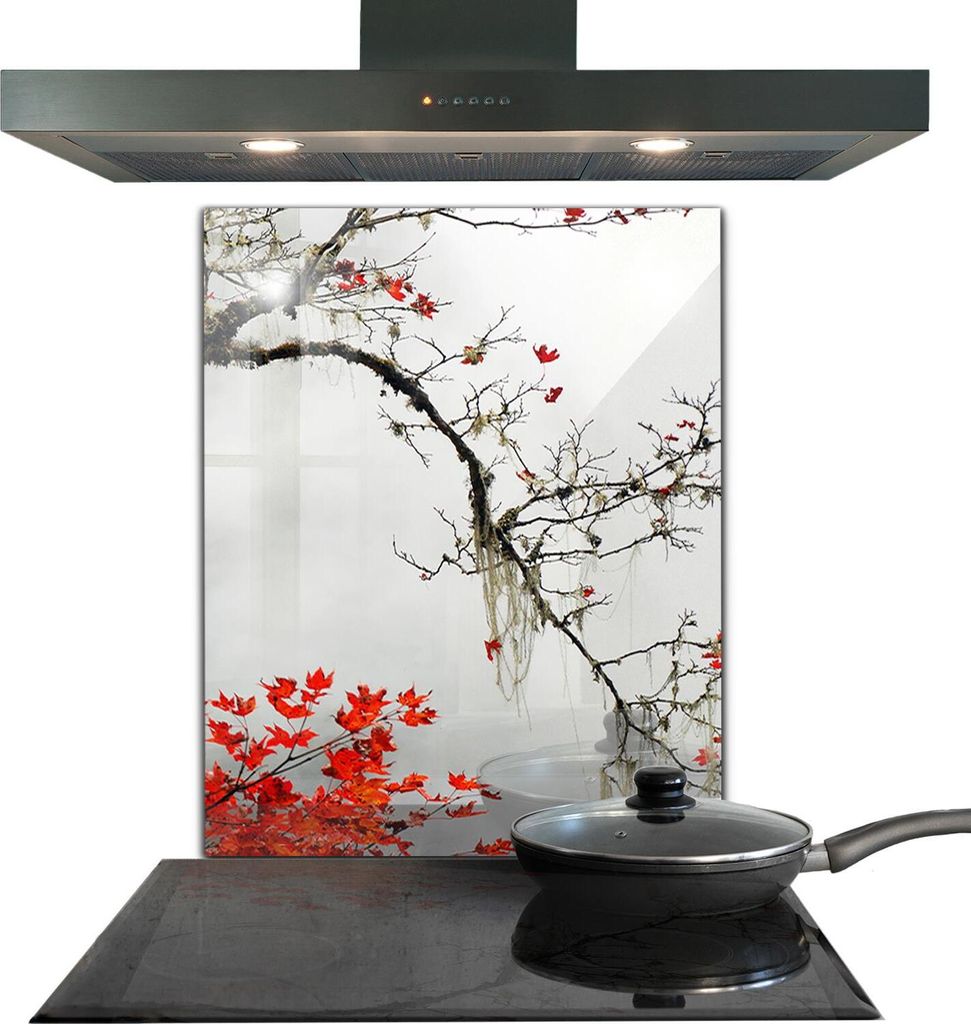 Spritzschutz aus Glas Küchenrückwand - Wandschutz für Herd und Spüle - 60x80 cm - Landschaft Gelassenheit des Geistes