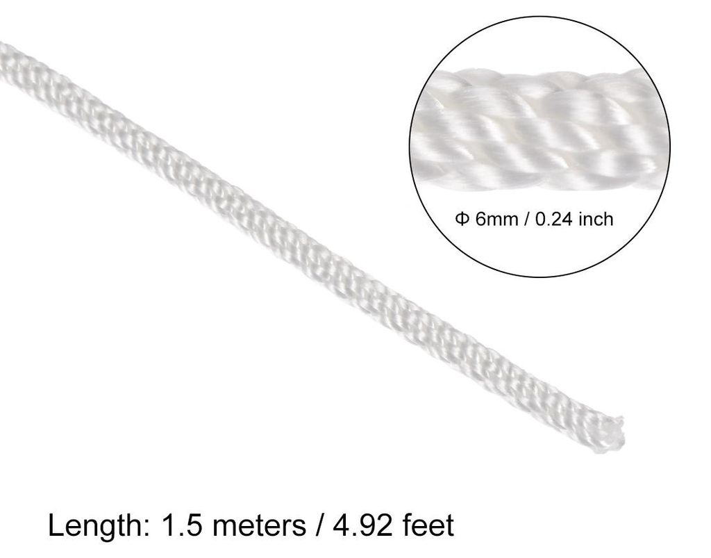 Rš¹cksto? Starterseil mit Gummigriff 6 mm Durchmesser 1,5 m 5 Fu? Polyester Zugschnur fš¹r 178F 186F Rasenm?her Trimmer Motorteil