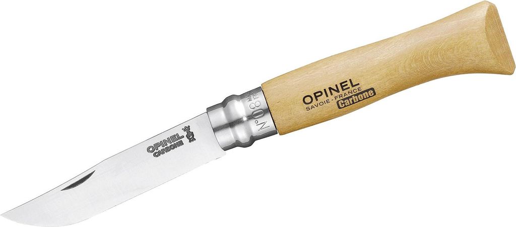 Nůž OPINEL č. 08 Karbonová rukojeť Buk 8,5 cm dlouhá čepel Obrázek produktu 