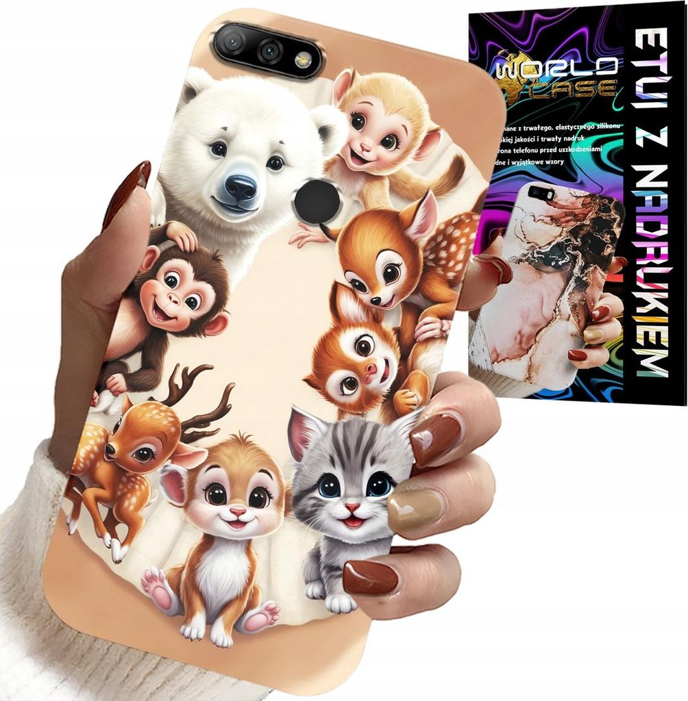 Fall Für Huawei Y7 2018 - Kinder Zurück Im Wald Tiere Fall