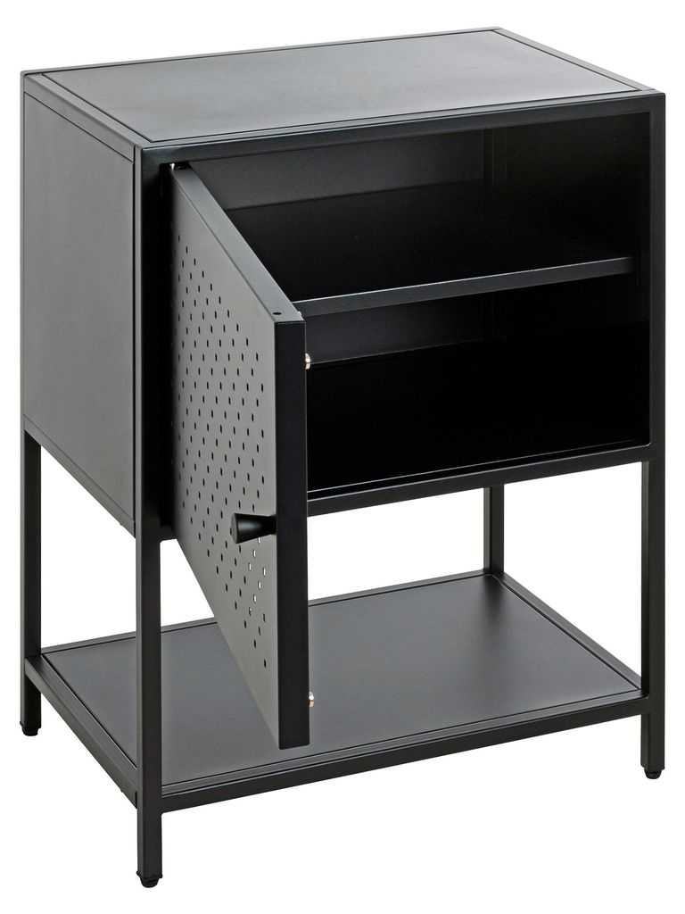 HAKU Konsole Nachtkonsole Beistelltisch schwarz - Metall, B/H/T: 45x60x30 cm