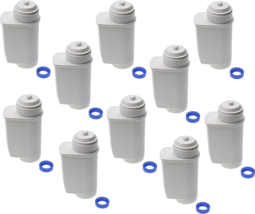 vhbw 10x Wasserfilter Filter kompatibel mit Bosch VeroBar Aroma Pro CTL636 Series, Exclusiv, 300, 100, 600 Kaffeevollautomat, Espressomaschine Weiß