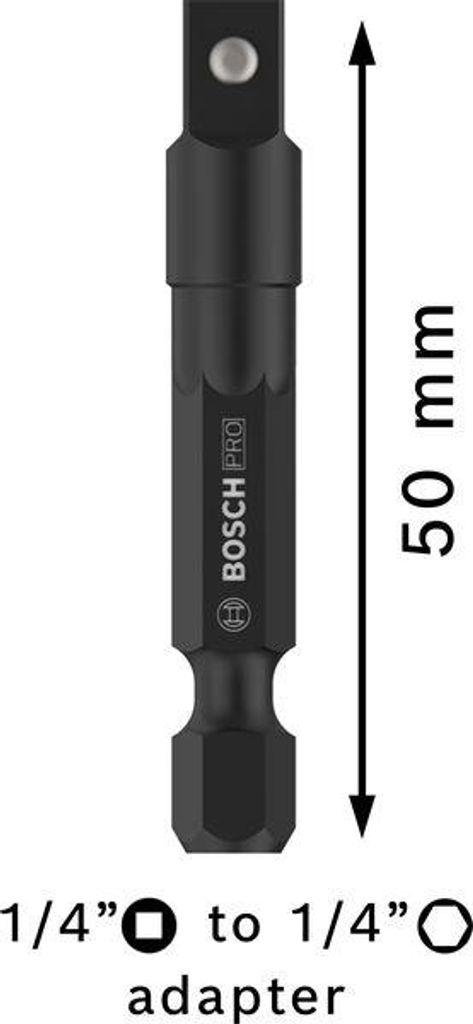PRO Socket Adapter mit Kugelverbindung, 1/4", 50 mm