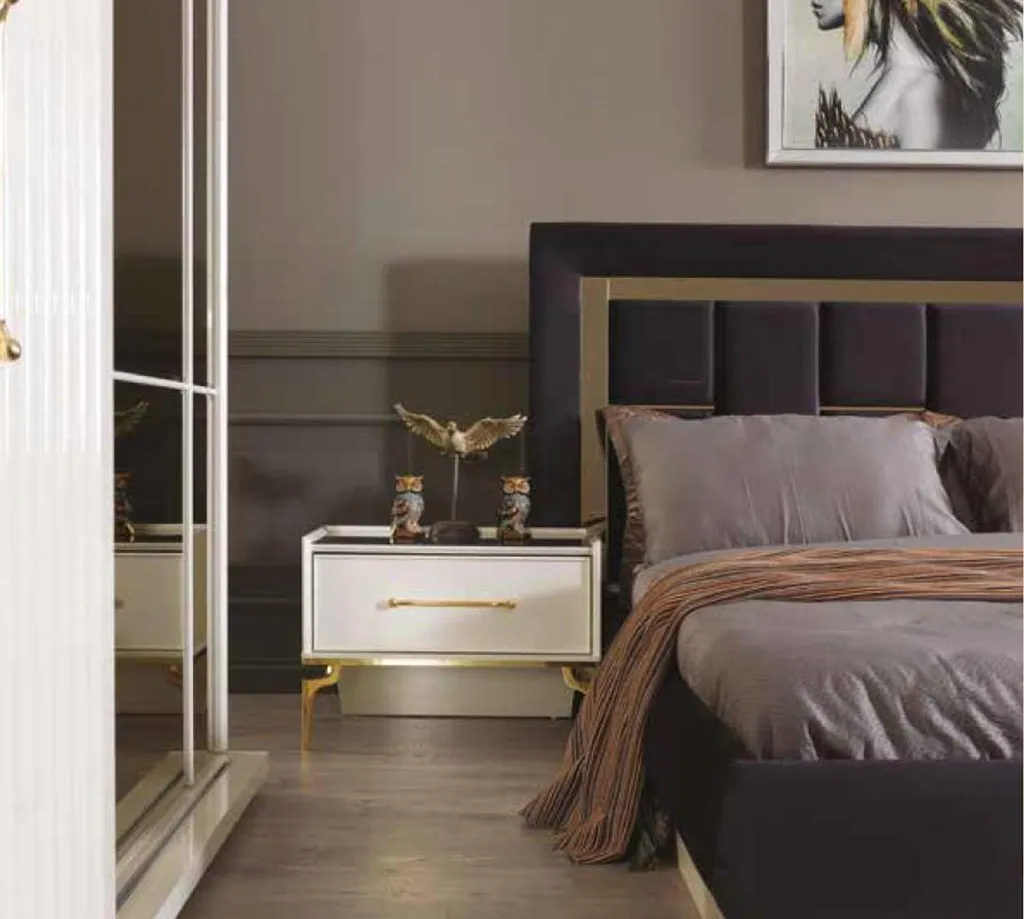 Table de chevet blanche luxe bois : la solution pour chambre rangée