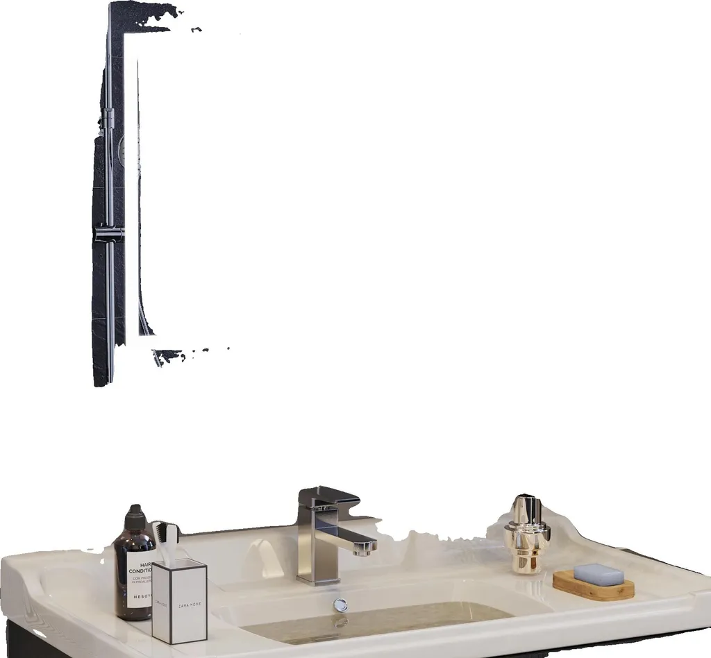 Armoire de toilette LED réglable design gain de place 2 portes, coloris blanc