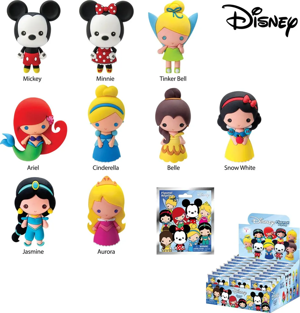 Set de 24 Pendentifs Disney 3D Série 1 - Idéal pour Cadeaux et Fêtes