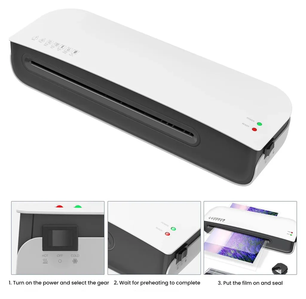 Machine à Plastifier A4 Polyvalente - Kit Complet de Bureau Format A4 A5 A6