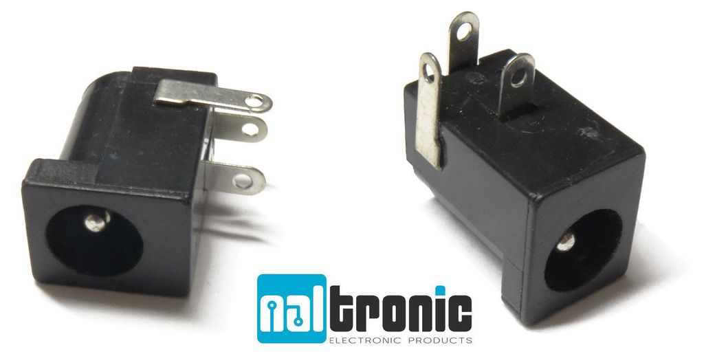 DC Einbaubuchse 5,5x2,1mm mit Lötfahnen Stift 2.1mm Produktbild 