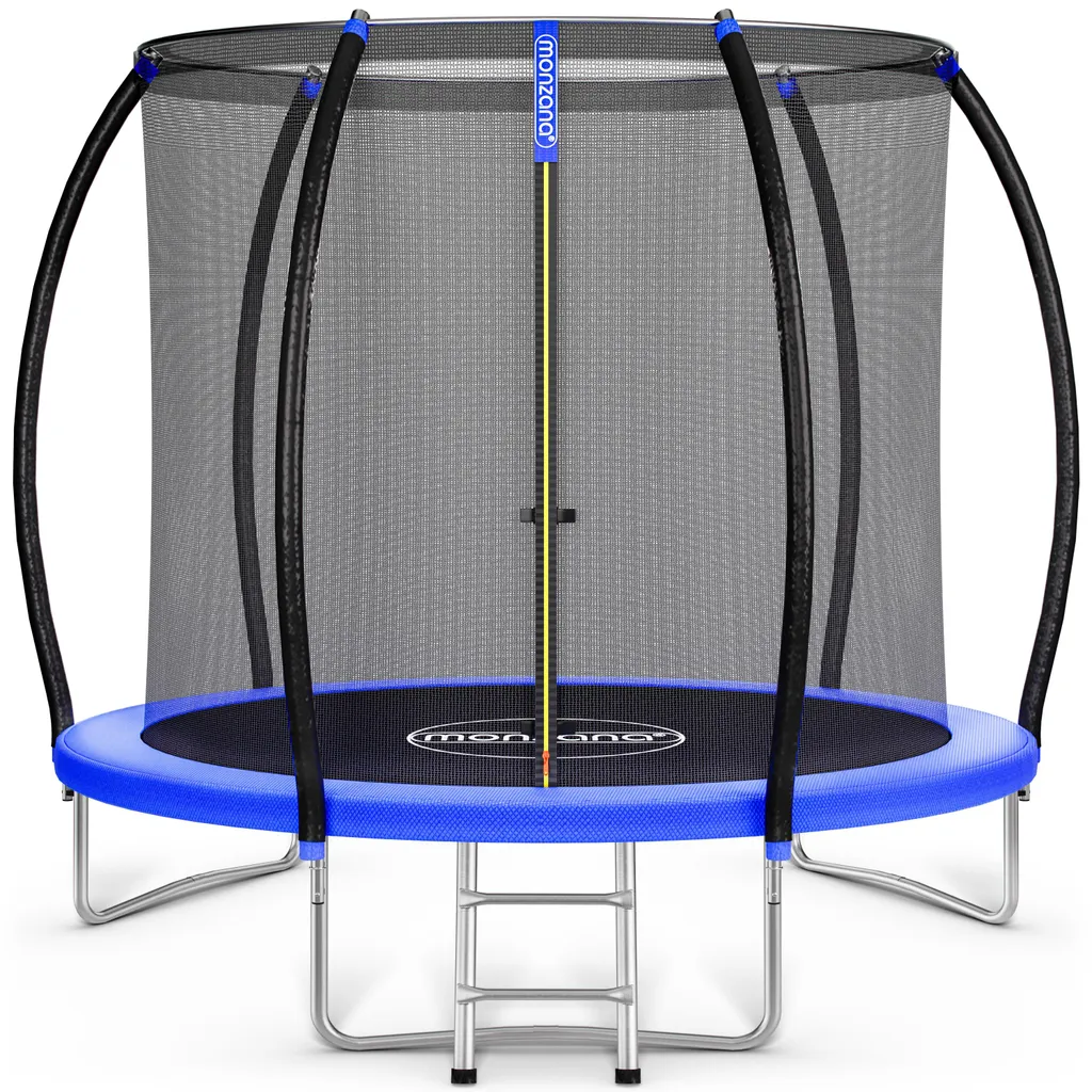 Trampoline enfant 244 cm avec tapis de saut robuste et bord de sécurité