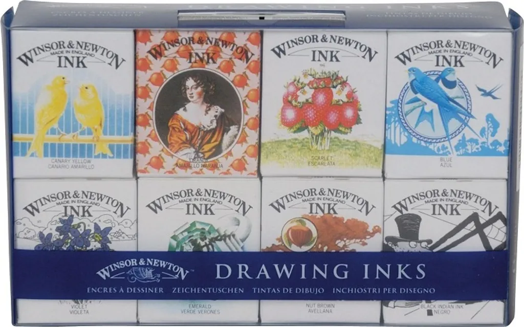 Kit Encre à Dessin pour Calligraphie et Illustration Winsor & Newton 8