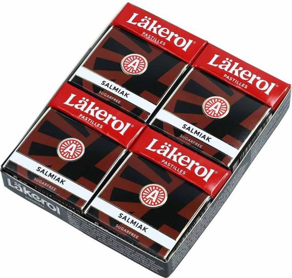Läkerol Salmiak sugarfree 4x25g Produktbild 