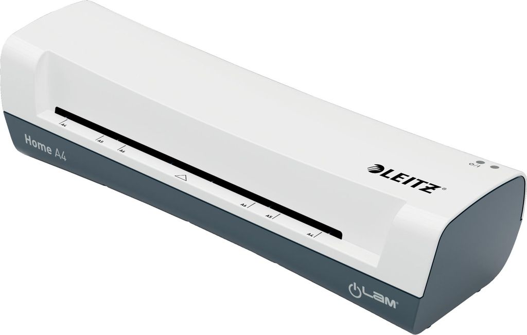 Leitz iLAM Home A4 Laminiergerät, Für 75 bis 125 mic Laminierfolien, 3 Minuten Aufwärmzeit, Inkl. Starterkit mit Folien, Ideal für den Einsatz ...