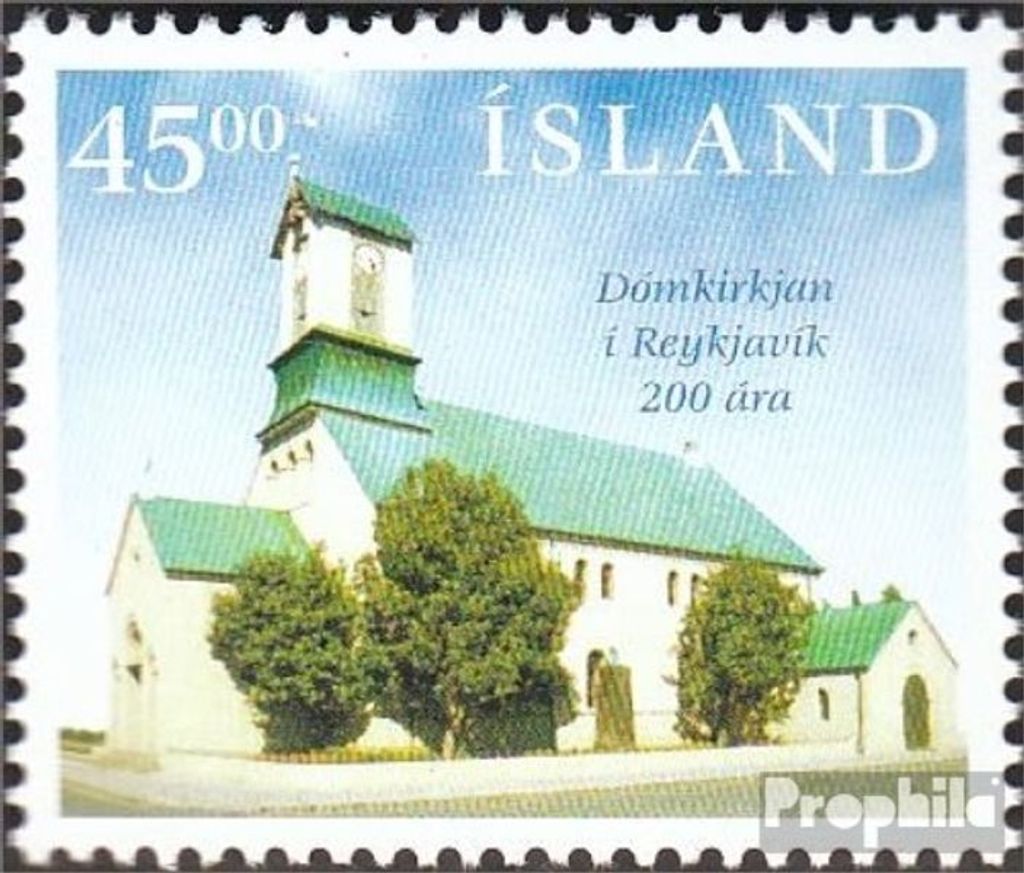 Briefmarken Island 1996 Mi 859 (kompl.Ausg.) postfrisch Domkirche in Reykjavik