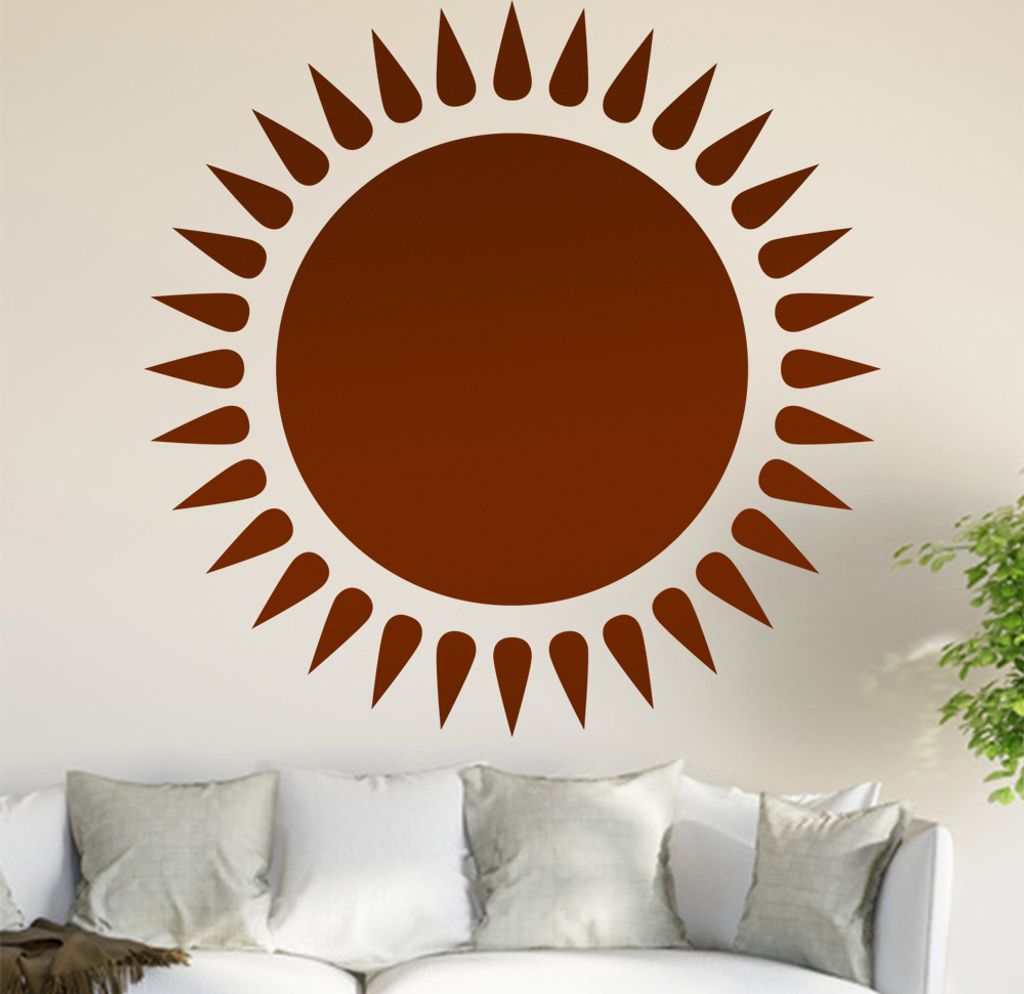 Sonnen Ornament Wandtattoo in 6 Größen - Wandaufkleber Wall Sticker - Dekoration, Küche, Wohnzimmer, Schlafzimmer, Badezimmer