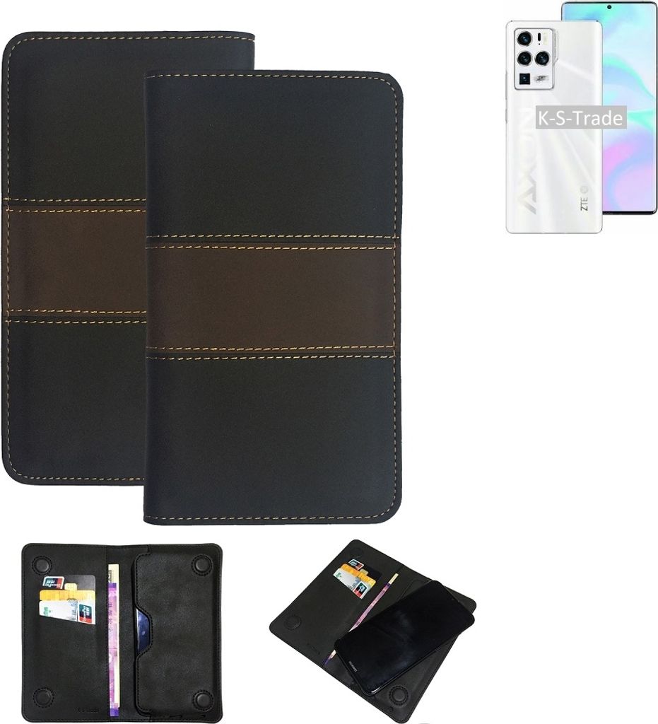 K-S-Trade Hülle Handyhülle kompatibel mit ZTE Axon 30 Ultra Schutzhülle Walletcase Bookstyle Tasche Schutz Case Handytasche Wallet Cover Kunstleder