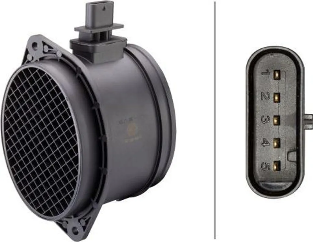 Débitmètre d'air HELLA 8ET 358 095-701 - Capteur OE 13627548103 pour X5