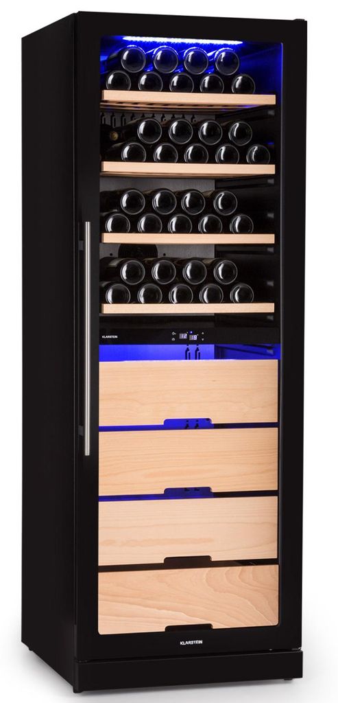 Klarstein vinotéka, 2-zónová, sklenené dvere, UV ochrana, Obrázok produktu 