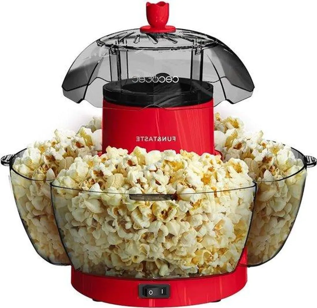 Machine à pop-corn 45L haute capacité 1200W avec 4 bacs de partage