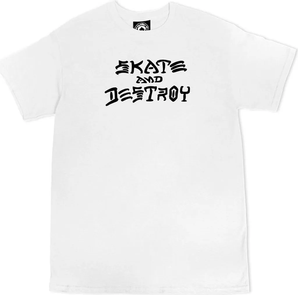 Thrasher Skate And Destroy T-shirt XL Blanc - Coton Durable et Coupe Large