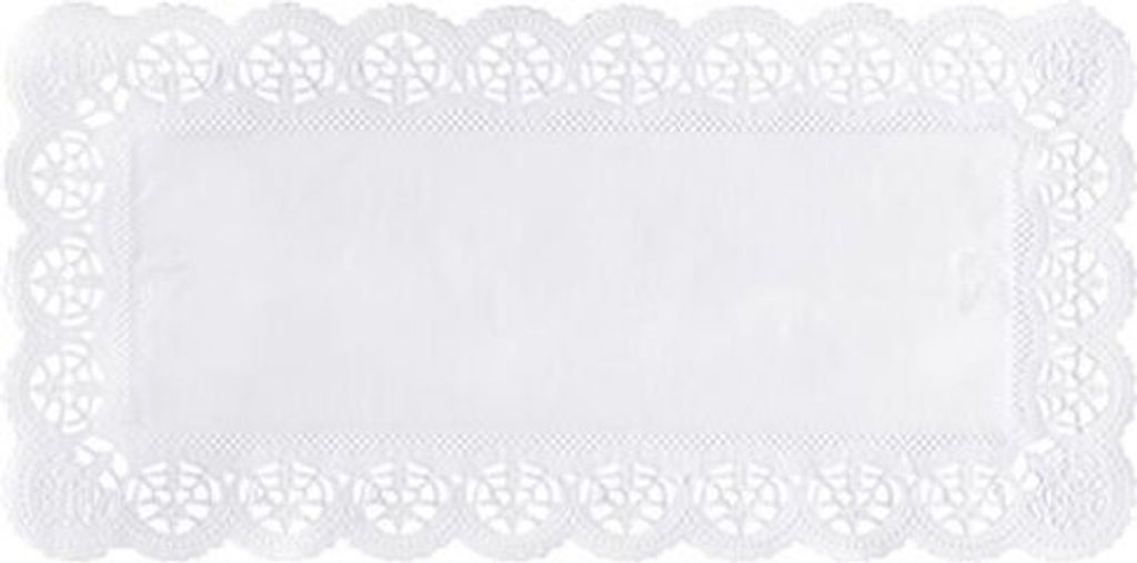 Papstar Spitzenpapiere eckig 34 cm x 17 cm weiß, 8 x 250 Stück