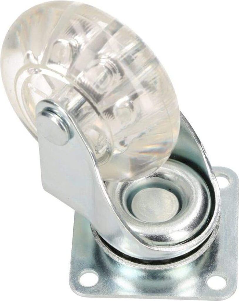 KOTARBAU Möbelrollen Ø 50 Lenkrollen Ohne Bremse Transparent Gummi Schwenklager Kugellager Sofarollen Schieberrollen Transportrollen Univ