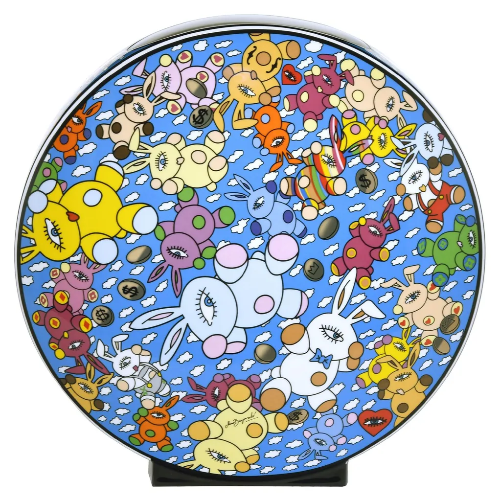 Goebel Bergonzoli Magic Bunny Explosion - Vase en Porcelaine d'Art