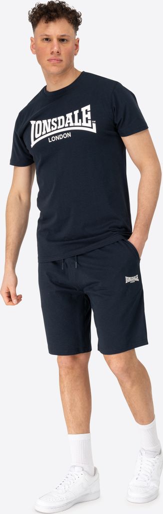 Herren T-Shirt & Shorts Set normale Passform MOY Dark Navy/White XL Lonsdale