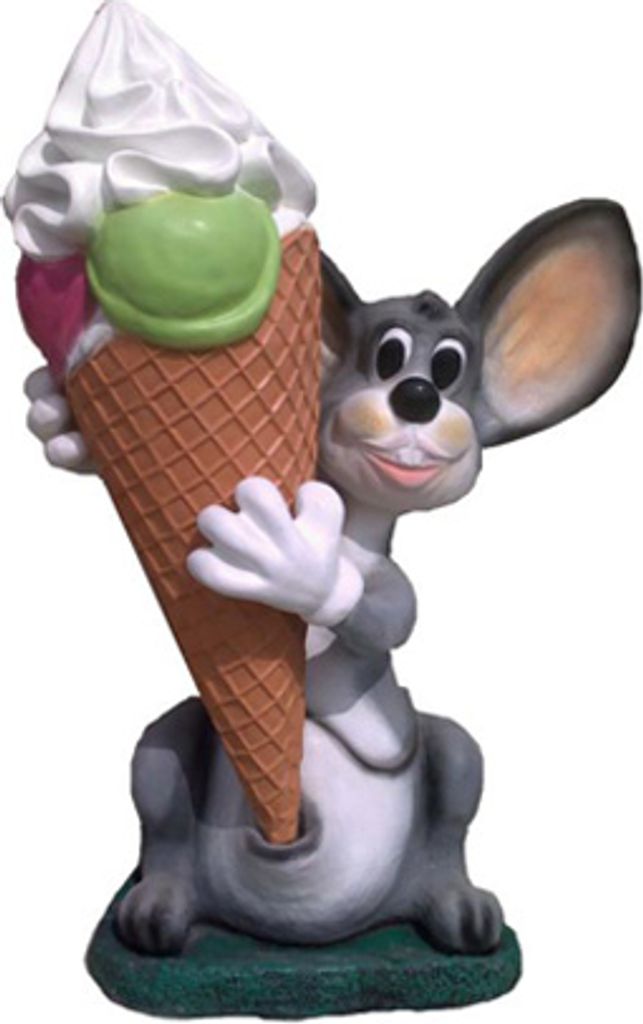 Ice Cream Figur Statue Aufsteller Eisdiele Hase Gastronomie Statuen 131cm Neu