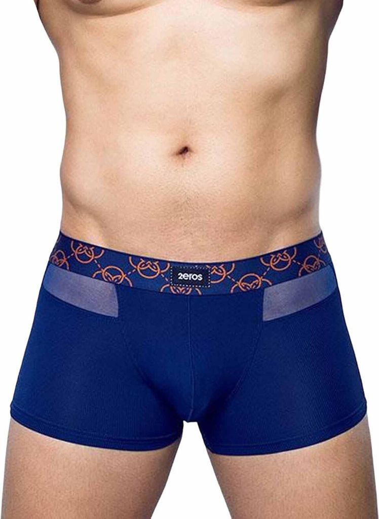 2EROS - Herren Boxer Slip Unterwäsche - Himeros Trunk Blau Blue - 1x Größe L