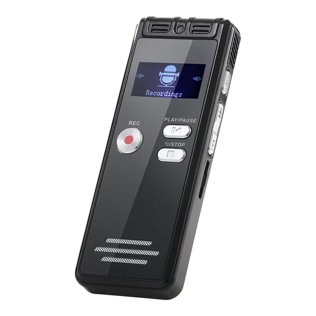 Diktiergerät Aufnahmegerät mit Playback 64GB,1536Kpbs,One-Touch Audio Aufnahmegerät mit Rauschunterdrückung für Interviews/Klassen/Meeting