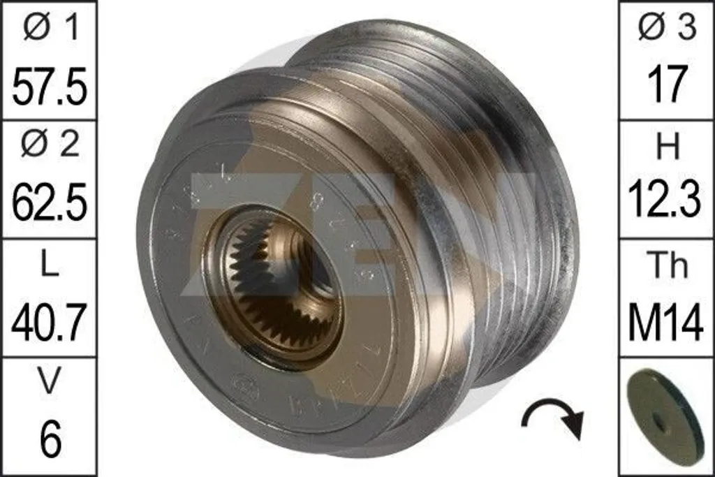 Roue Libre alternateur Cherokee KJ KK Voyager : ERA ZN5428