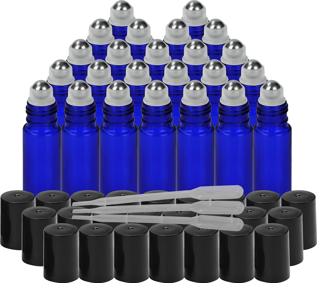 Belle Vous Kobaltblau Roll On Glasflaschen für Ätherisches Produktbild 