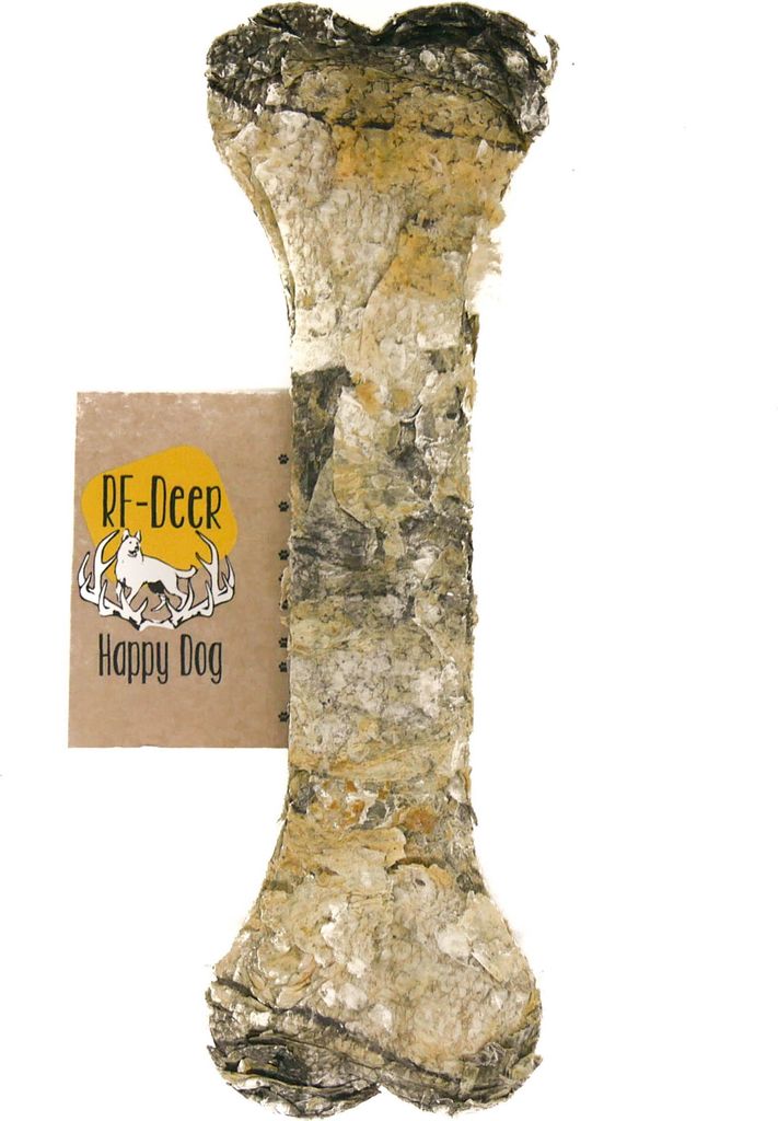 RF-DEER: 1kg (14-18 Stücks) 17-19cm getrocknete Dorschhaut Kabeljauhaut Fisch Dorsch 100% natürliche Kauartikel Kausnack für alle Hunde