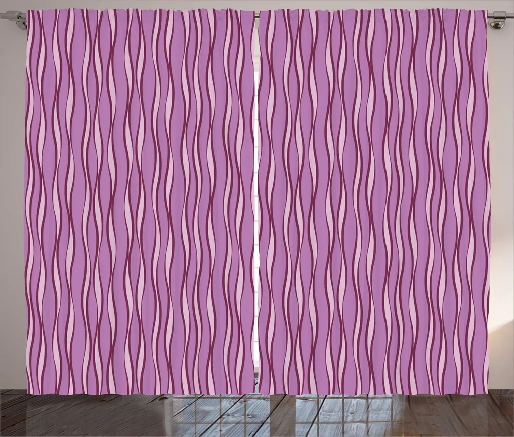 ABAKUHAUS Rideau Géométrique Rustique à Motifs Ondulés 280x225 cm