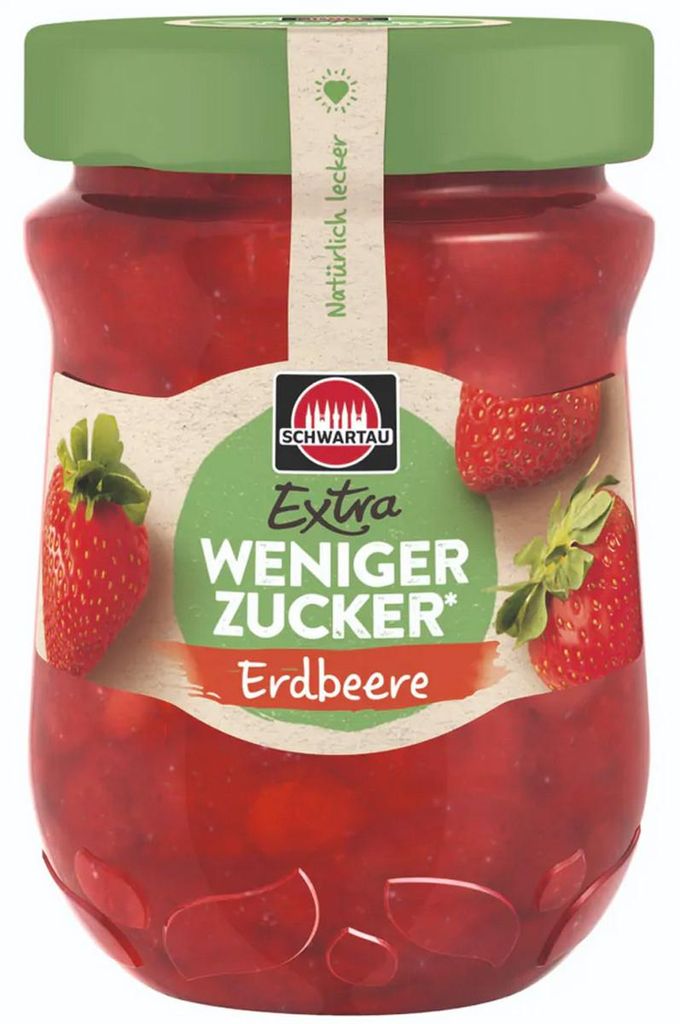 Schwartau Extra truskawkowe smarowidło owocowe z mniejszą Zdjęcie produktu 