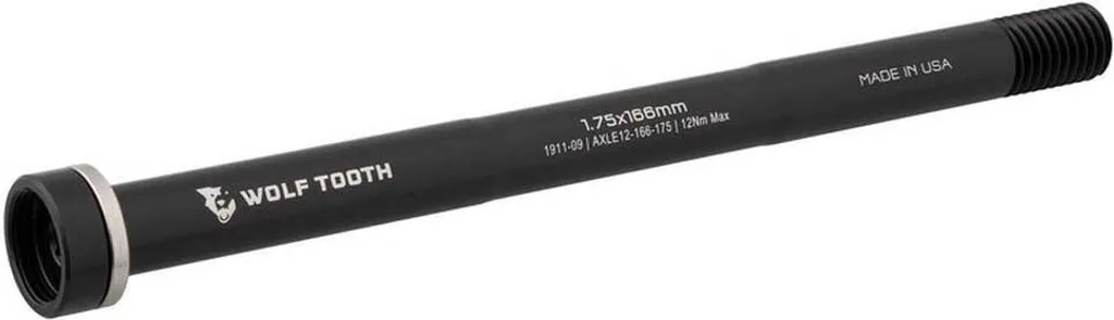 Axe de roue Wolf Tooth CNC Thread Axe 12x173 mm Noir Filetage 1.0