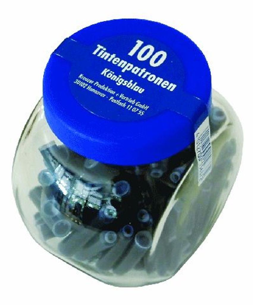 Tintenpatrone im Glas blau 100er Produktbild 