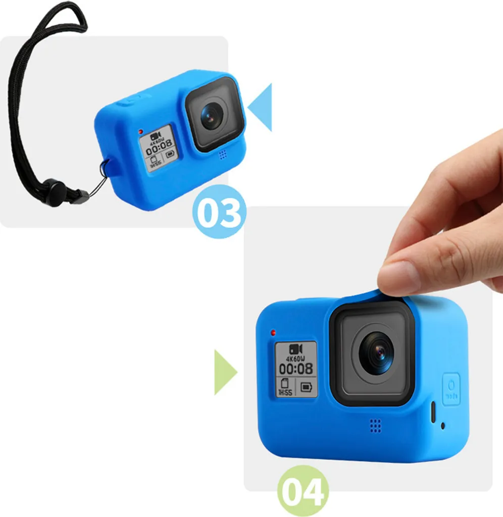 Protezione GoPro Hero 8 in Silicone: Sicurezza per Escursioni