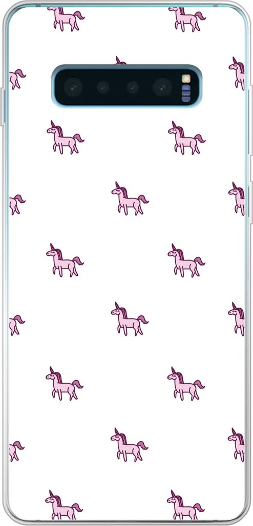 MuchoWow Handyhülle Schutzhülle Hülle für Telefoonhoesje Samsung Galaxy S10 Lite Mädchen - Einhorn - Rosa - Muster - Mädchen - Kind - Kinde...