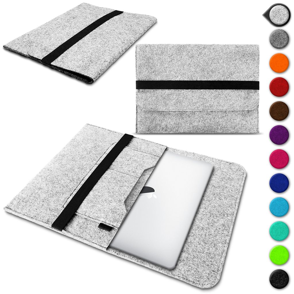 Tasche für Apple Macbook Air 13 2018 Hülle Grau Cover Sleeve Filz Case Notebook 