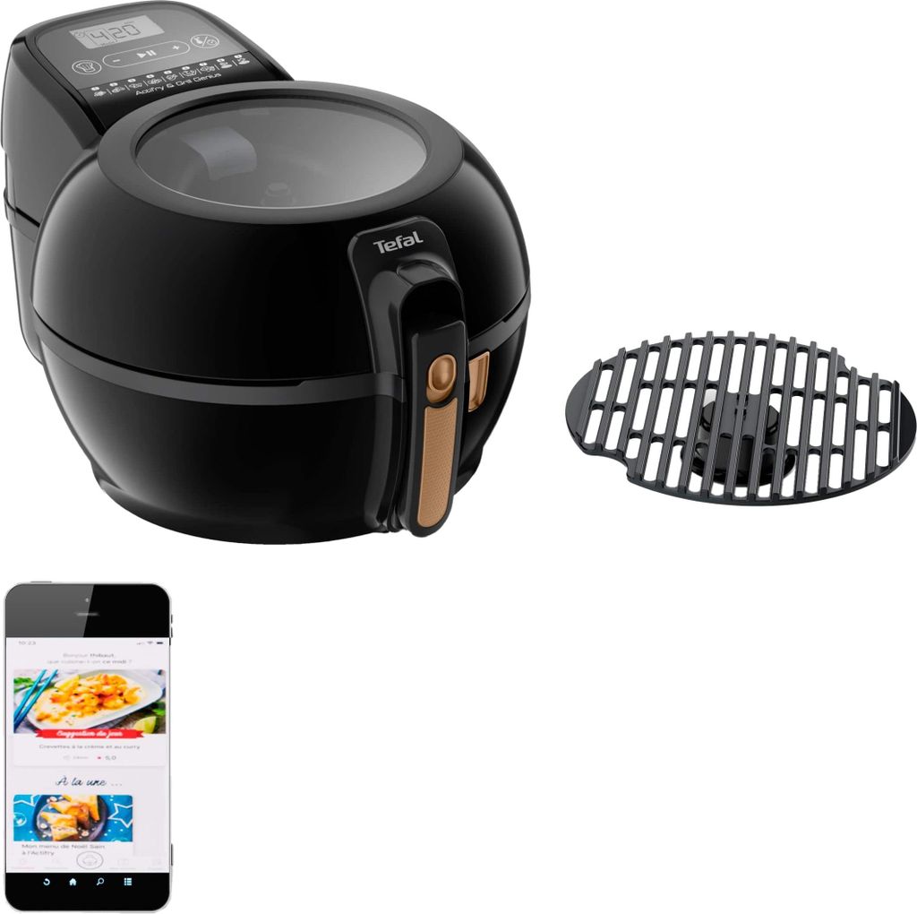 TEFAL ActiFry & Grill Genius Heißluftfritteuse schwarz