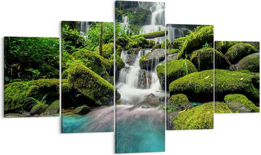 Bild auf Leinwand - Leinwandbild - Park Wasserfall Wasser - Produktbild 