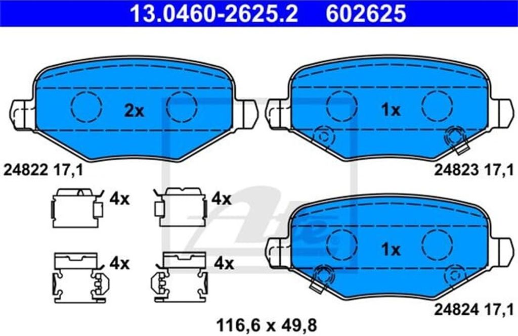 ATE Bremsbeläge für Chrysler Grand Fiat Freemont