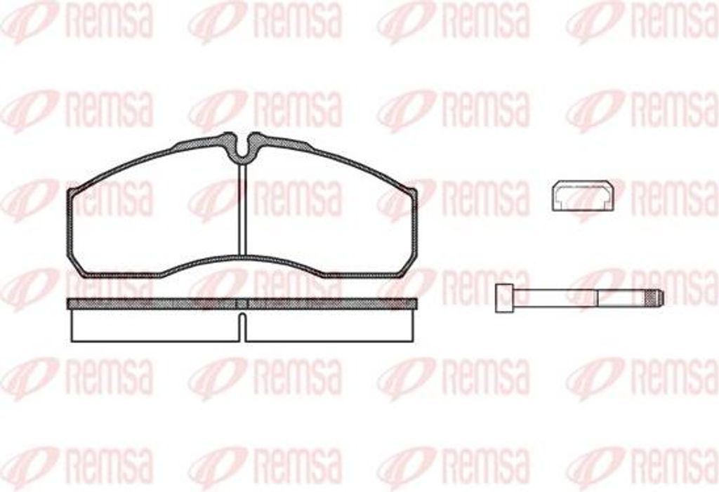 REMSA 0651.86 Bremsbelagsatz, Scheibenbremse OE 410609X129 kompatibel mit Daily, Cabstar