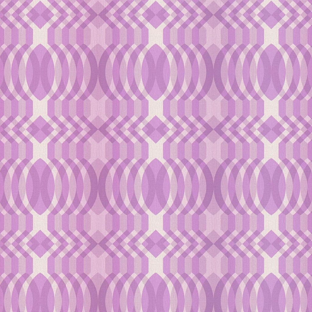 Profhome 395343-GU Retro Tapete Grafisch lila violett flieder creme-weiß 4,5 m2
