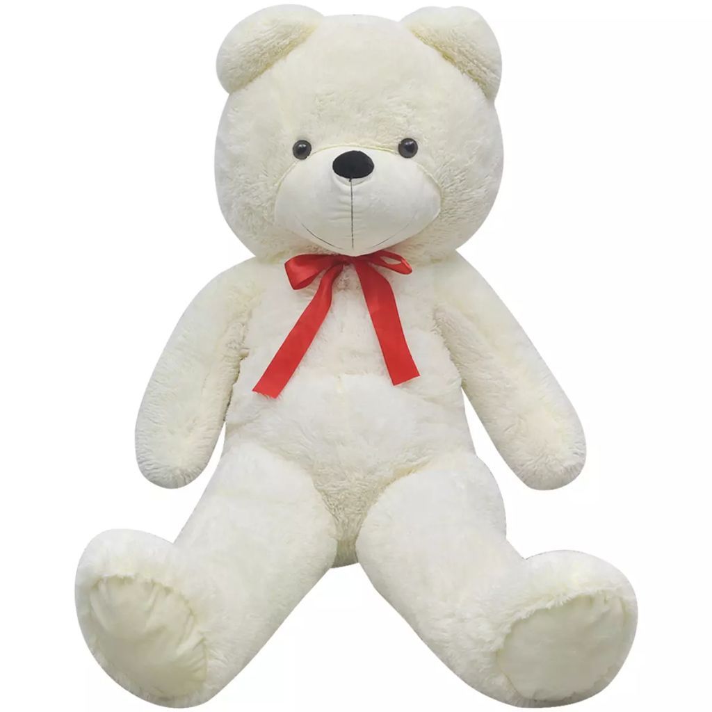 vidaXL Weicher XXL-Plüsch-Teddybär Weiß 135 cm Produktbild 