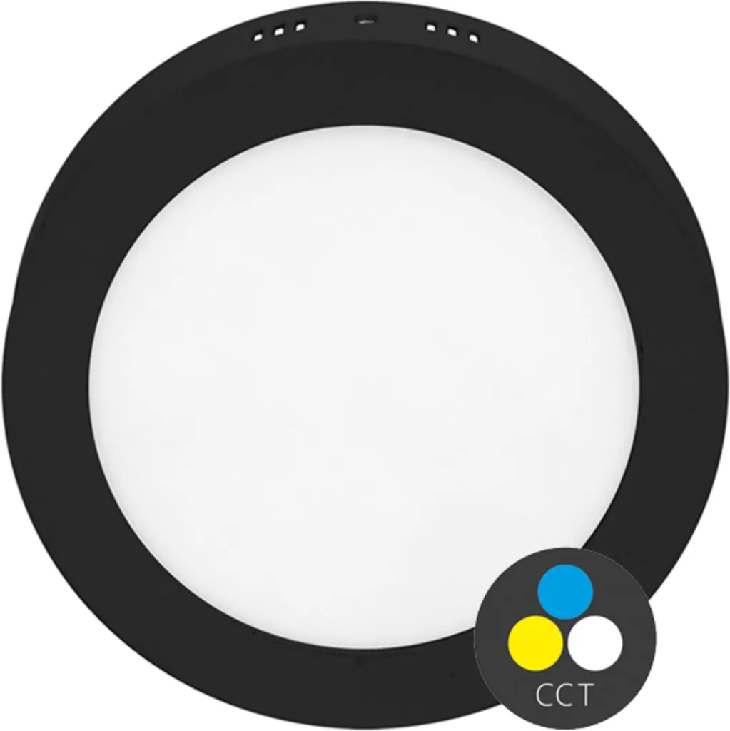 Faretto LED 12W LADA 2 CCT 17,5cm IP20 Nero - Montaggio Rapido